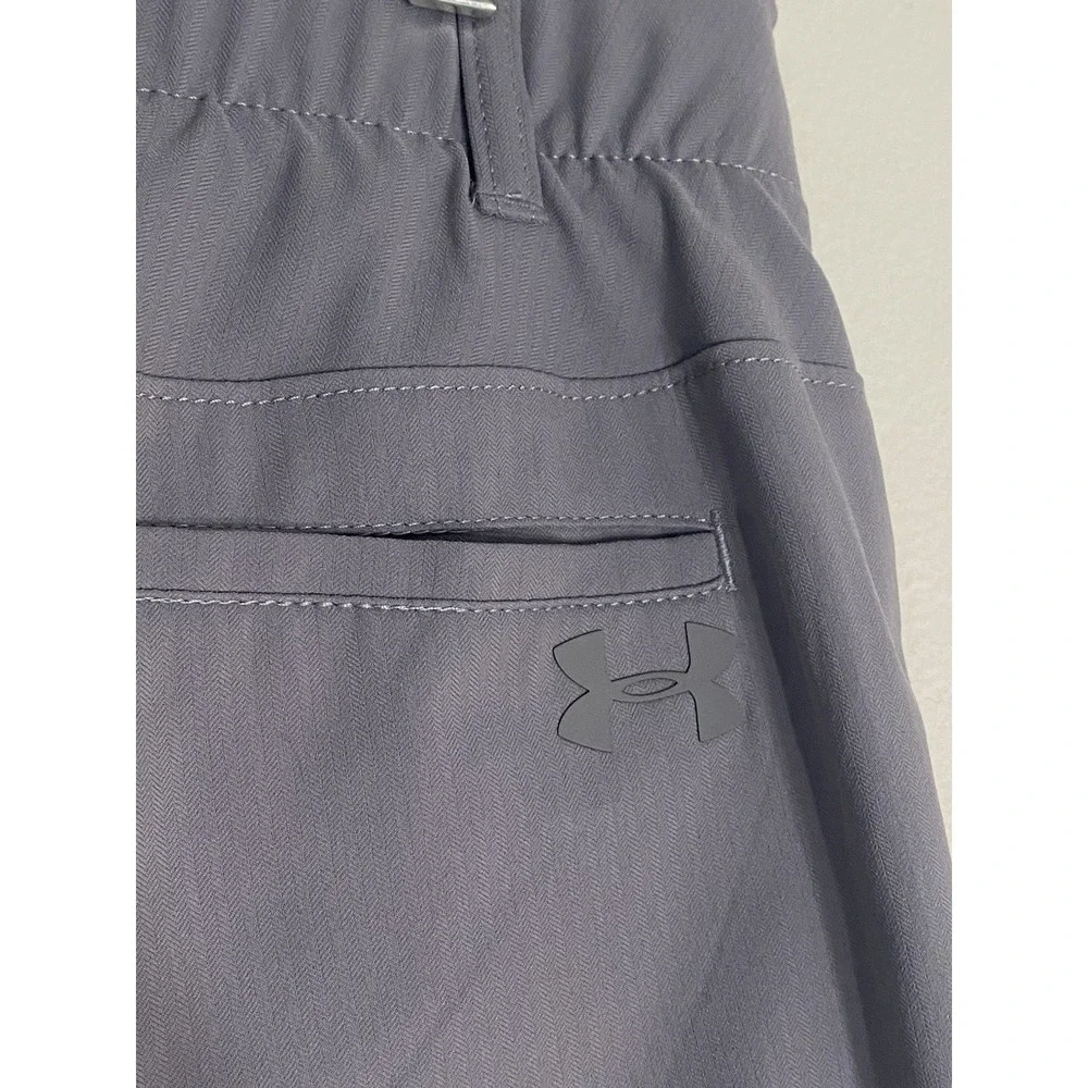 Under Armour Performance Pants Mens 36x32 Gray Golf Stretch‎ Flat Front Athletic